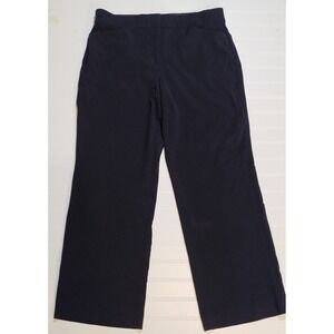 Briggs Womens Black Wide Leg Dress Pants Size 14 Comfort Waist Professional